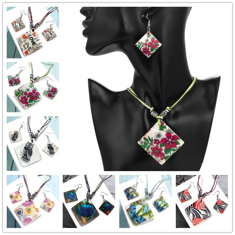 

2019 African Ethiopian Necklace Jewelry for Party New Seashell Dubai Jewelry Sets Fashion Necklace and Earing Indian Jewelry Set