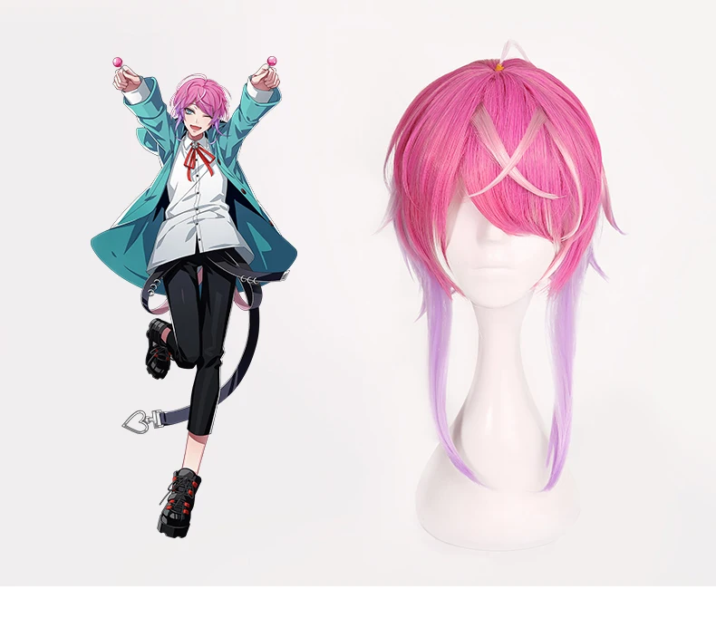 

Anime Division Rap Battle Hypnosis MIC Amemura Ramuda Wig Heat Resistant Synthetic Hair Cosplay Costume Wigs + Wig Cap