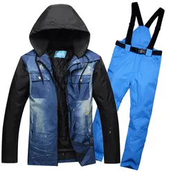 Новые мужские лыжный костюм Лыжная куртка с капюшоном ветрозащитный водонепроницаемый открытый альпинизм лыжная куртка мужская зима 2018
