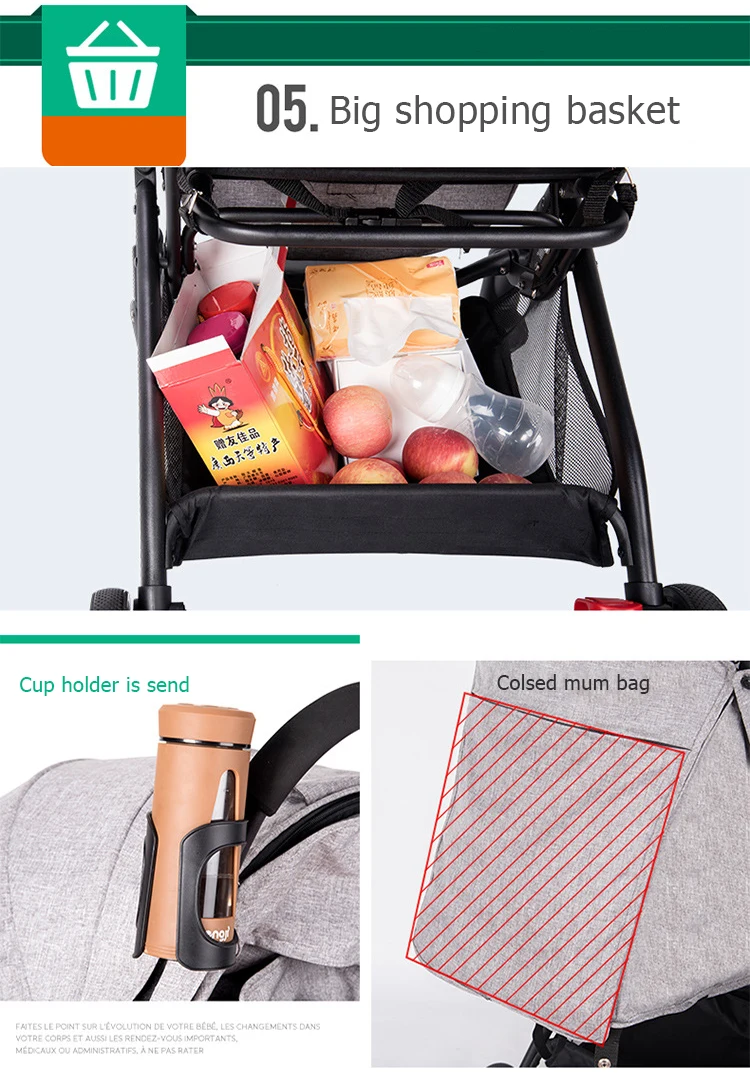 Супер светильник, 5,8 Кг, дорожная коляска для новорожденных, портативная складная детская коляска, детская коляска для машины, для новорожденных, с зонтиком