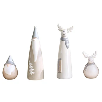 

Nordic Design Ceramic Ornament Decor Figurines High Quality Ceramic Craft Home Decor Wedding Party Gifts Christmas Day Gifts Toy