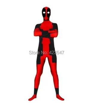 

red and black deadpool costume full body deadpool suit zentai costume