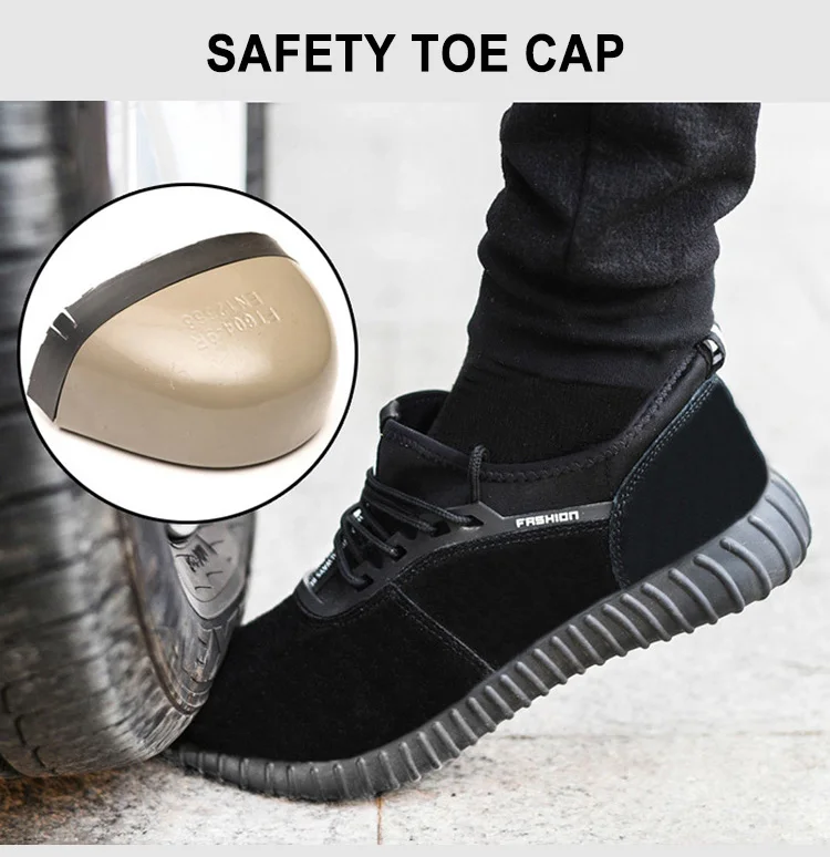 Мужская Рабочая обувь со стальным носком; повседневные дышащие кроссовки уличные ботинки с защитой от проколов; удобные промышленные ботинки