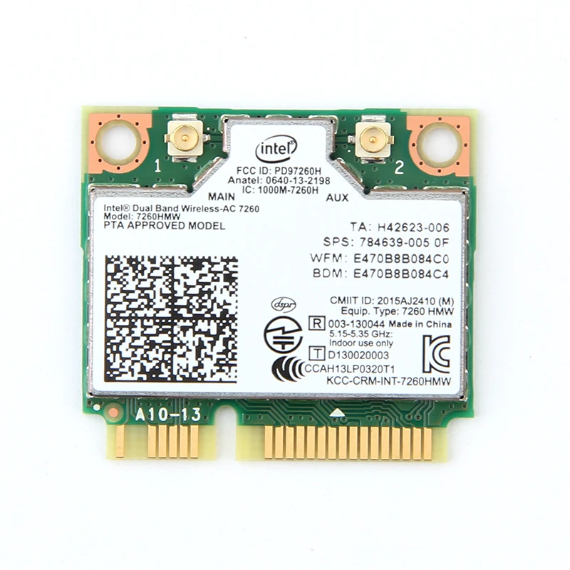 Dual Band AC1200 Беспроводной адаптер для Intel 7260 7260HMW AC мини карта pci-e 2,4 г/5G Wifi + bluetooth 4,0 для Dell/sony/ACER/ASUS