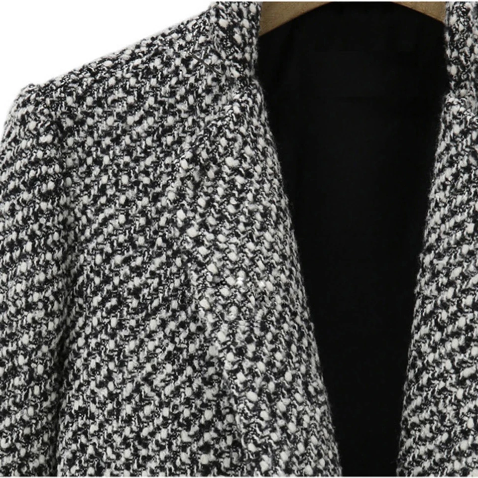 Goedkoop ZYFPGS 2019 Top Winter Jas Vrouwen Grijs Dikke Fashion Design Nieuwe Collectie Warme Wollen Stof Wollen Jas Klassieke Lange Plus z0923