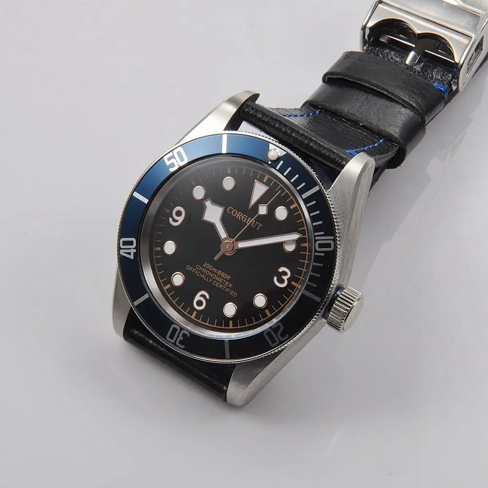 41MM Sapphire Glass fashion Black dial 21 jewels Automatic Luminous