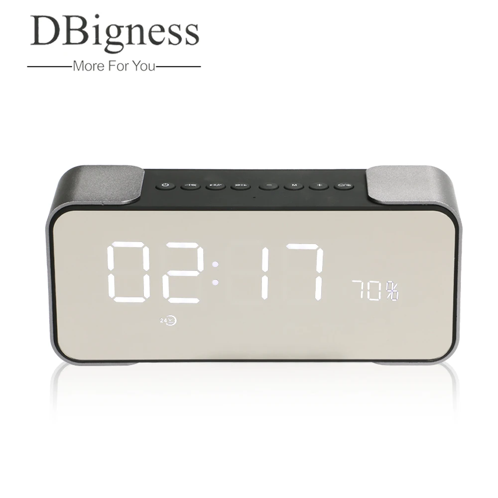 

Dbigness Bluetooth Speaker Box Support Alarm Clock FM TF Stereo Wireless Portable Speaker Bluetooth for iPhone Samsung Xiaomi