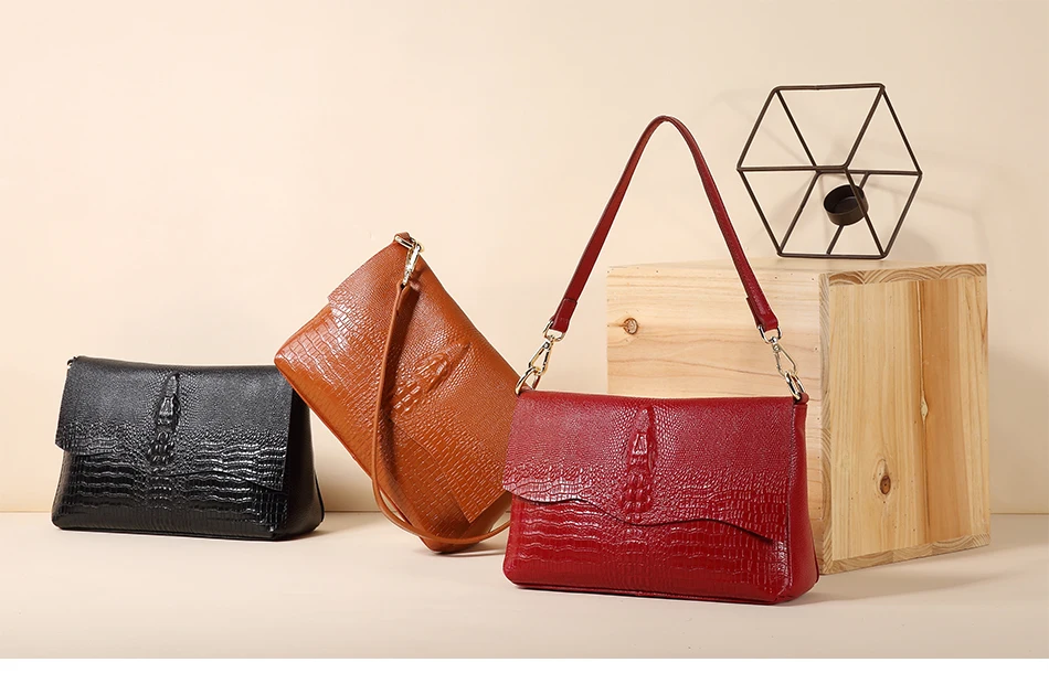 Mais real mulher ombro bolsa de couro