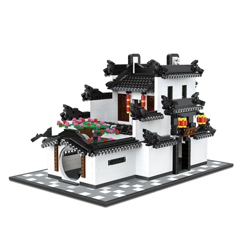 

1575PCS DIY Country House China HUI-STYLE Architecture Building Blocks Bricks Educational Toys for Children Boy Gift