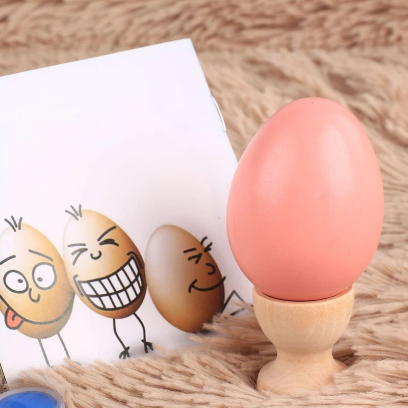 Красочные Дети ранний учебный рисунок развивающие игрушки искусственные яйца Детские деревянные игрушки игрушечный миксер играть деревянные пищевые яйца