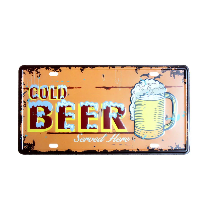 SUMMER BEER Car Plate Vintage Metal Tin Sign Bar Pub Club Tavern Home Decor Wall Stickers Art Poster Painting Free Shipping A617 - Image 2
