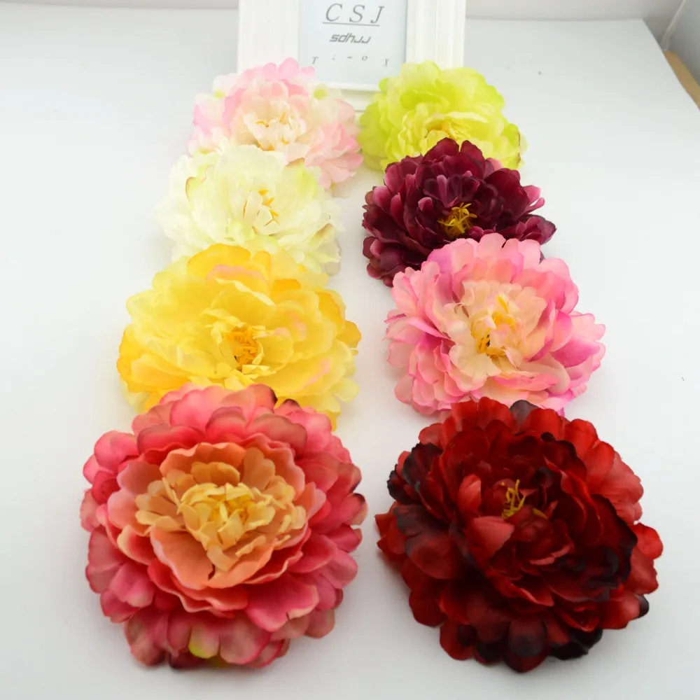 10PCS artificial flowers silk flower headdress large peony flower DIY