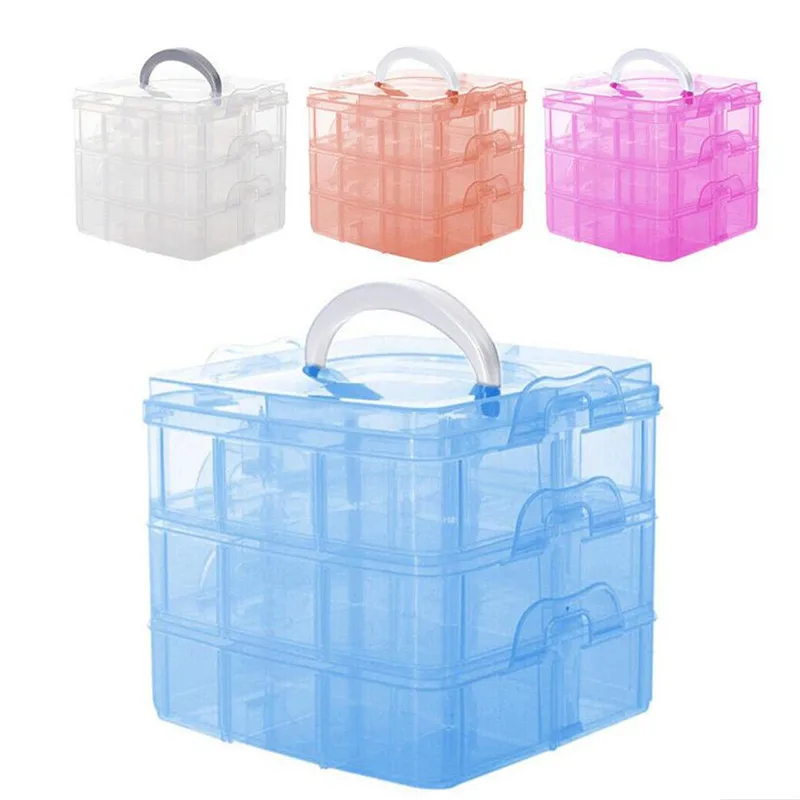 Новые 3 слоя Съемная DIY Пластик ящик для хранения рабочего стола прозрачный аптечке органайзер для ювелирных изделий шкаф с выдвижными полками для мелких предметов