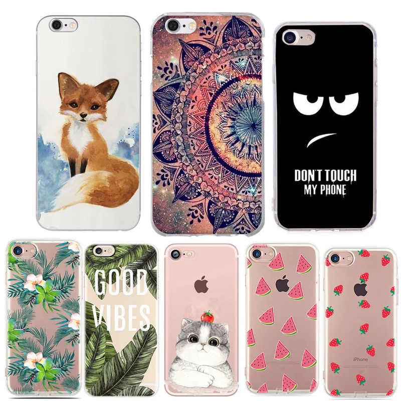 

For Capa iphone 7 Funda Painted Phone Cover Case For capinha iphone X XS 8 7 Plus 6 6S 5 5S SE TPU Soft Silicone Cases