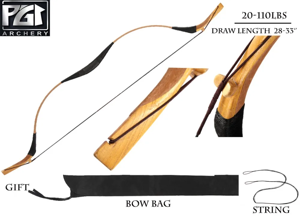PG1ARCHERY Mongolia bow Hungary традиционный лук для стрельбы из лука длинный охотничий с