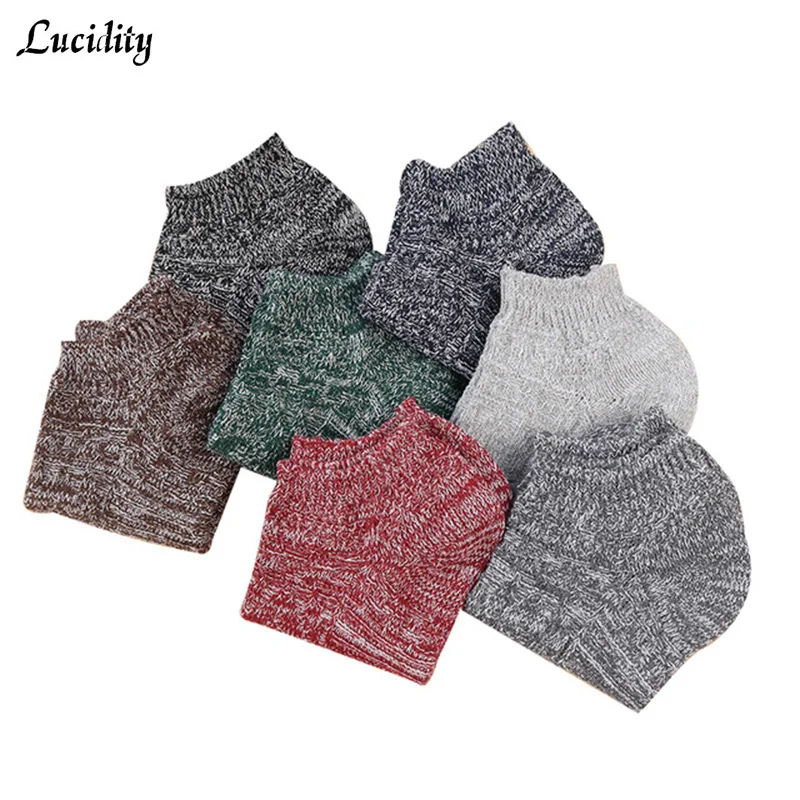 

5pairs/lot=10pieces Short Thick Line Low Help Man Boat Socks Fashion National Wind Shallow Mouth Men Summer Socks