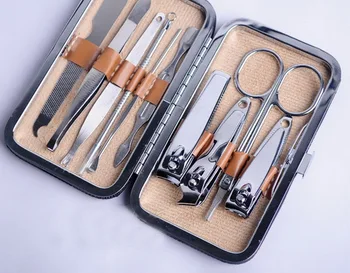 

by DHL 100set 10Pcs/set Nail Art Manicure Tools Set Nails Clipper Scissors Tweezer Knife Manicure Manicure Portable Tools