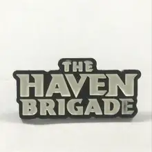 На заказ Металлическая черная булавка с отворотом с мягкой эмалью