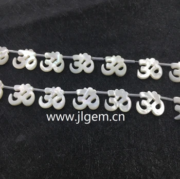 

20pcs/lot OM Charm Omicon Make With Natural Mother of Pearl Seashell Muslim Sign Pendant For Necklace And Bracelet