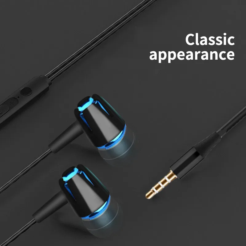 Светящиеся 9D наушники-вкладыши, супер Hi-Fi, спортивные игровые гарнитуры, 3,5 мм, проводные стерео наушники с микрофоном для samsung Xiaomi
