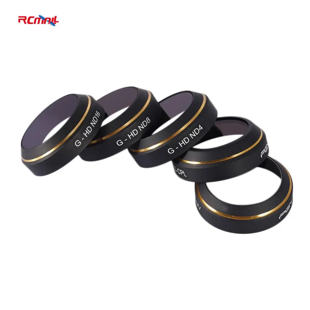 

PGYTECH 5pcs/set Lens Filters for DJI MAVIC Pro Drone G-HD-MCUV ND4 ND8 ND16 CPL HD Filter RCmall