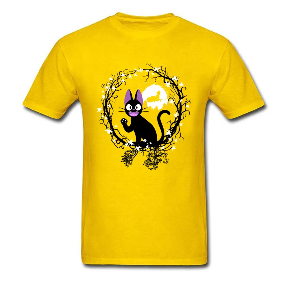 cat circle 6275 Casual T Shirts for Men 100% Cotton Fabric Father Day Tops Shirt Printed Tee Shirts Short Sleeve Brand O-Neck cat circle 6275 yellow