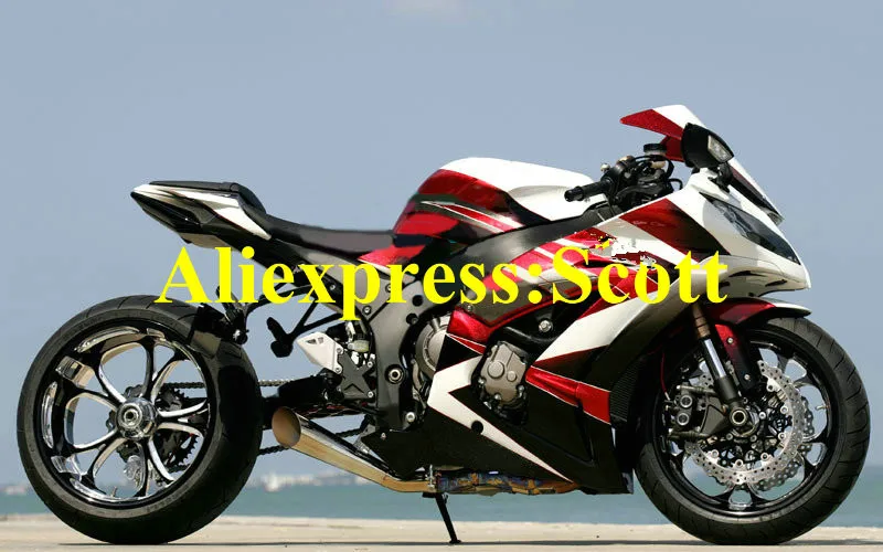 

Injection mold Fairing Kit for KAWASAKI Ninja ZX10R 11 12 13 14 15 ZX 10R 2011 2015 ABS White red black Fairings set+gifts KX10