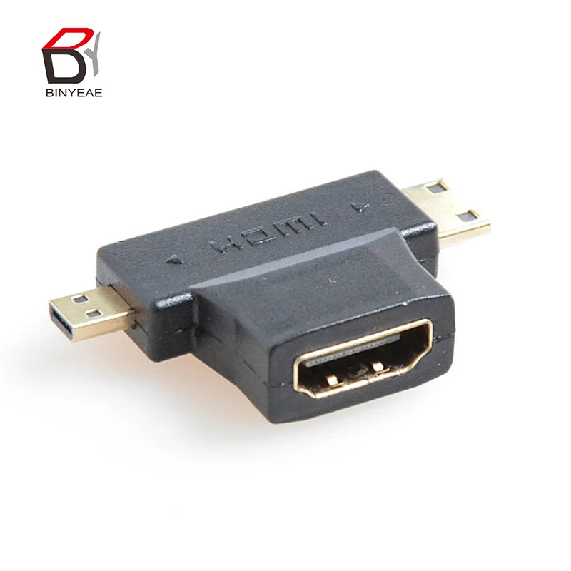 

3 In 1 HDMI To Micro/MiniHDMI Female To Male To Female Tablet HD Adapter Converter For Mobile Phone