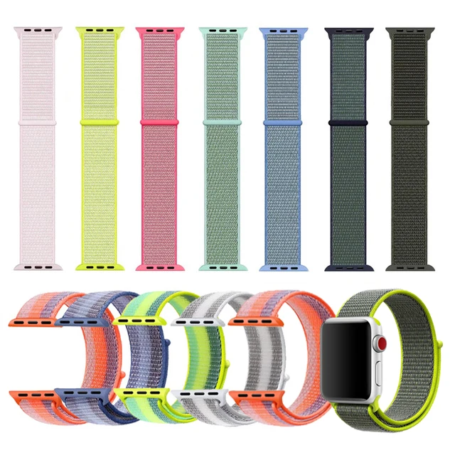 luxury Lightweight Breathable Nylon Sport Loop Band for Apple Watch Series 3 2 1 42MM 38MM iWatch 123 watchband | Наручные часы