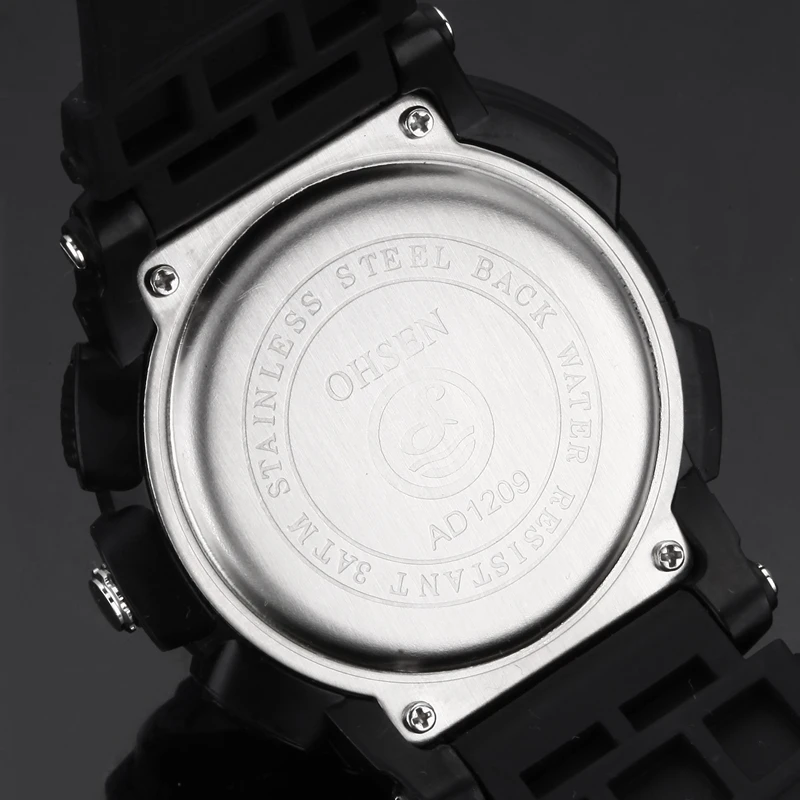 OHSEN Relogio цифровые часы мужские военные часы с будильником и датой водонепроницаемые резиновые наручные часы кварцевые часы мужские спортивные часы