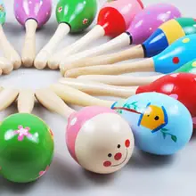 High Quality Mini Wooden Ball Children Toys Percussion Musical Instruments Sand Hammer Aug10
