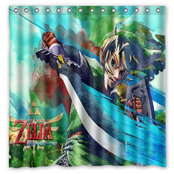 

The Legend Of Zelda Shower Curtain Waterproof Moldproof Polyester Fabric Bath Curtain Drop Ship Bathroom Decor 180*180cm