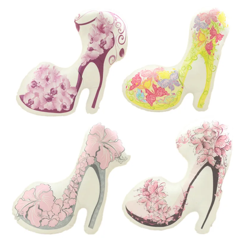 

Babiqu 1pc 30cm Creative Simulation High Heeled Shoes Pillows Stuffed Cute Flower Plush Toy Kids Lovely Doll Office Nap Pillow