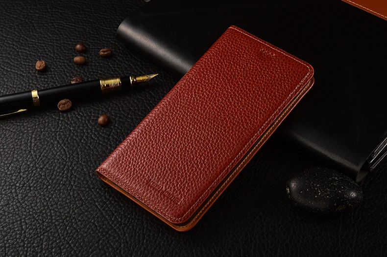 Tampa do Suporte de Couro Cases de Telefone Capa para Meizu Case Kezihome Litchi Genuine Leather Flip Pro6 Coque 6 Pro 10 Leather Flip Tampa do Suporte de Couro