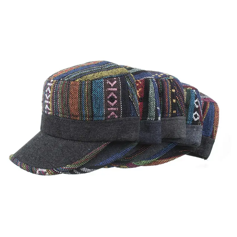 Fashion New Autumn Winter On The Woolen National Style Color Matching Classic Popular Flat Cap Versatile Comfort | Аксессуары для