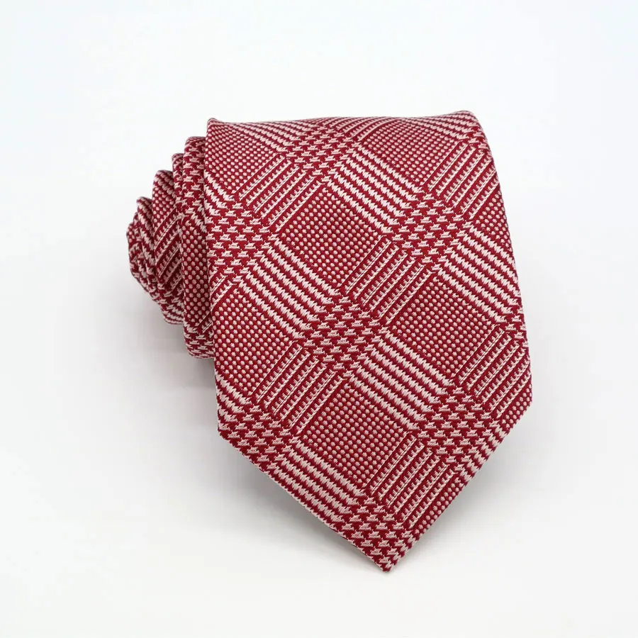 Мужской галстук 8 см, винтажные шелковые галстуки в красный горошек, в полоску, с цветочным рисунком, жаккардовые тканые галстуки на шею для мужчин, галстук для свадебной вечеринки - Цвет: KT-63