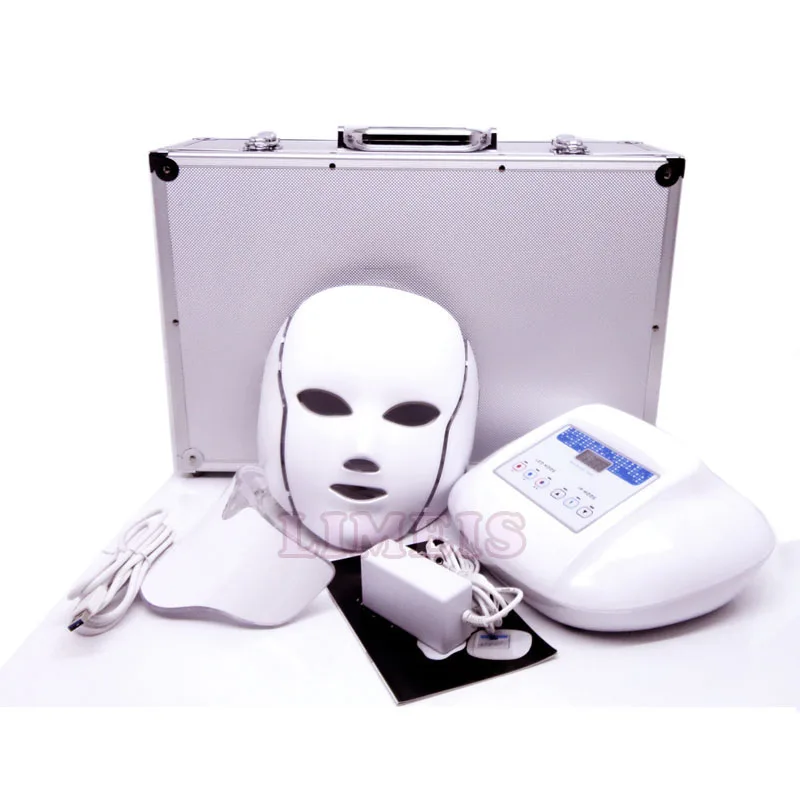 

Multi function photon led facial mask 3 colors infrared micro current massager skin rejuvenation anti-aging beauty therapy mask
