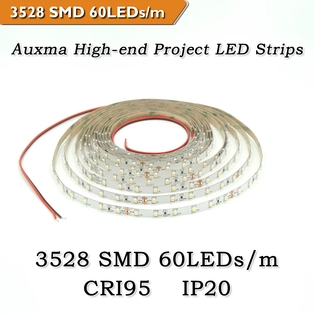 

3528 60LEDs/m LED Strip,CRI95 CRI90 IP20,DC12V/24V 300LEDs/Reel,5meter/Reel Non-waterproof for indoor living room bedroom hotel