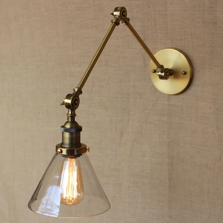 

American Industrial Loft Style Golden Old Exclusive Design Bronze Iron Light Bedroom Light Coffee Shop LED Lamp Free Shipping