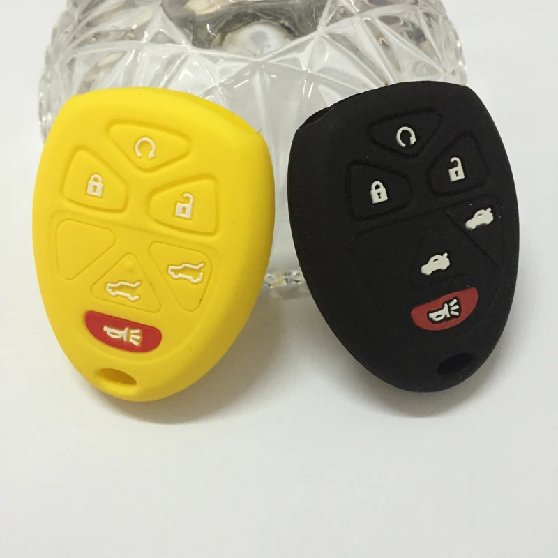 Silicone car key rings forGMC Buick Chevrolet Impala Suburban Tahoe Trave key chain key case key