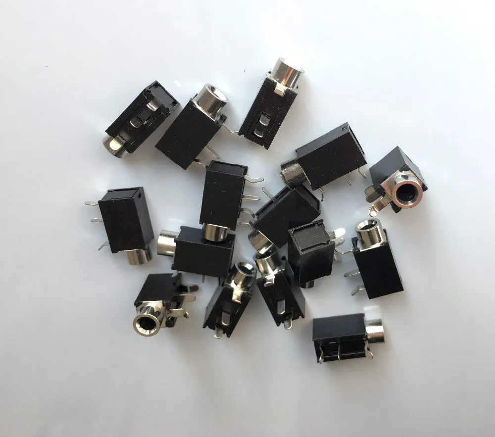 1000pcs 3pin 1 8inch 3 5mm Jack Mono Headphones Socket PCB Panel Mount Chassis earphone jack