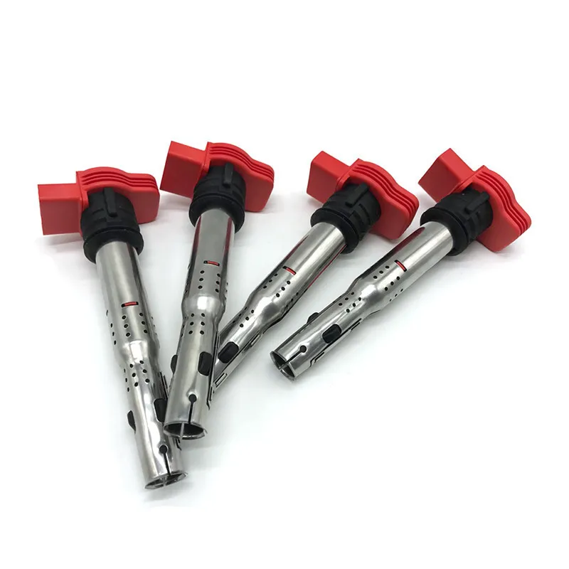 1PCS Red Ignition Coil For VW Touareg A4 S4 A5 A6 S6 Alroad A7 A8 Q5 Q7