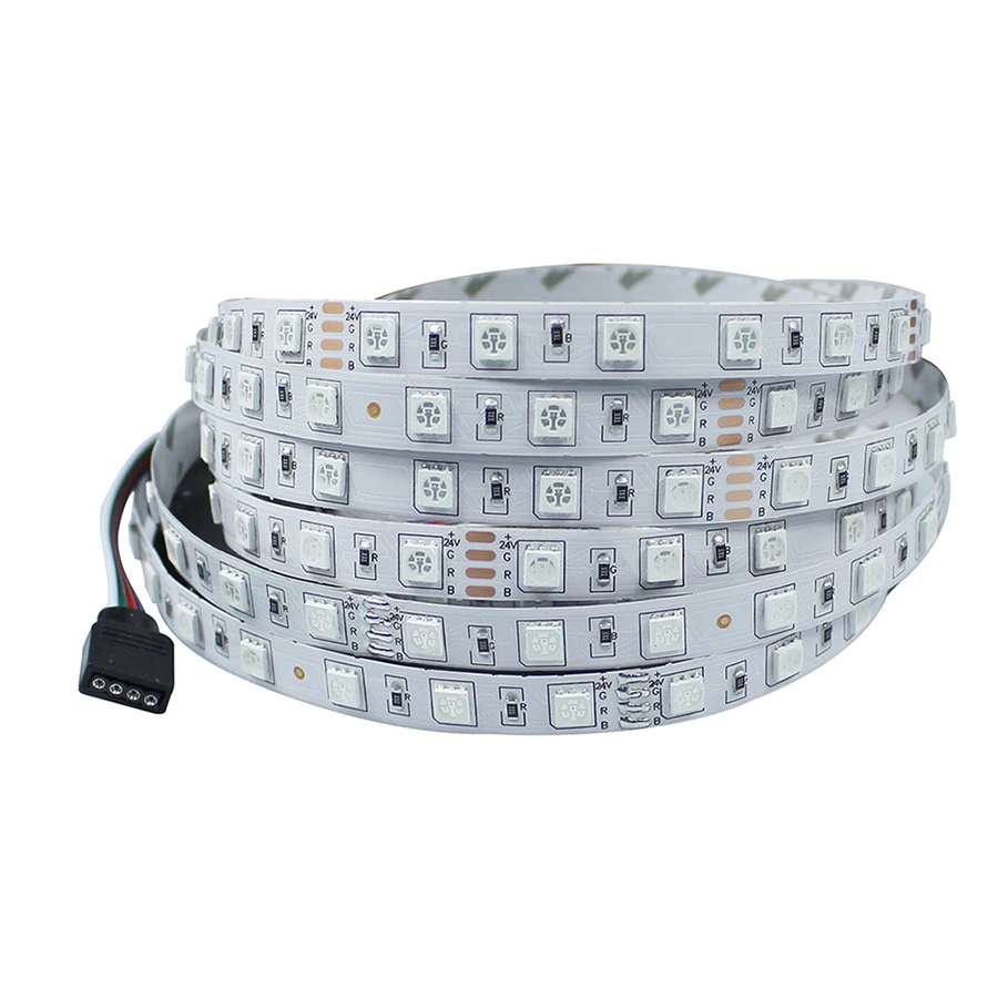 Hot-sale-5050-DC24V-Non-waterproof-RGB-Led-Strip-Light-5M-300Leds-60Leds-M-Fiexble-Light