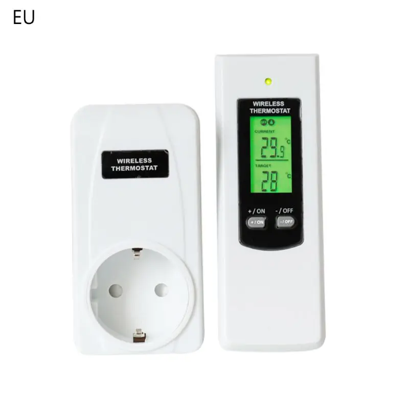 

Remote Control Wireless Plug in Thermostat Hydroponic RF Heating & Cooling Temperature Controller EU/UK/US Plug