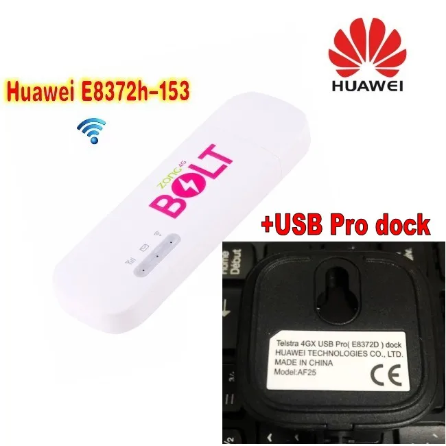 Huawei E8372h-153 мобильный широкополосный Cat4 LTE USB WiFi точка доступа автомобиля+ 4G антенна+ huawei AF25