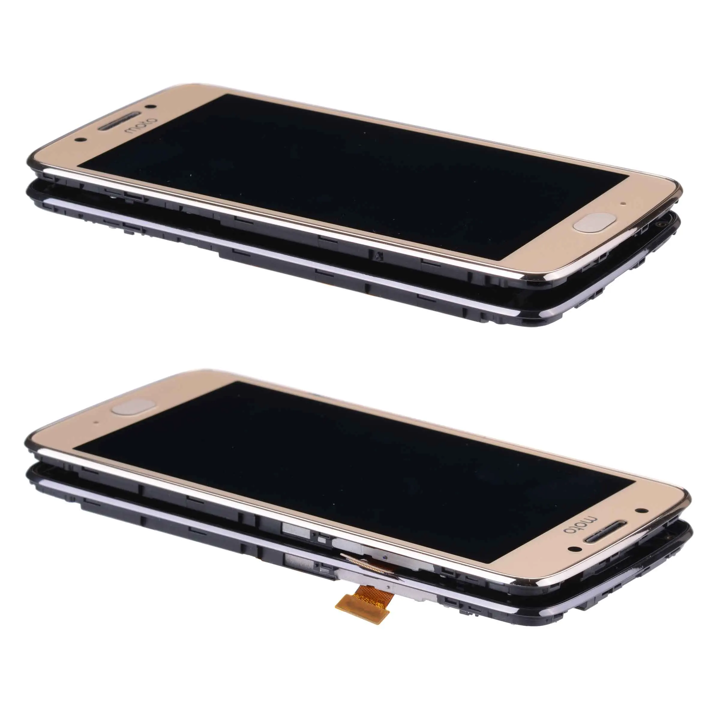 Дешево Дисплей для Motorola Moto G5 LCD в сборе с тачскрином на рамке Оригинал черный золотой XT1672 XT1670 XT1676