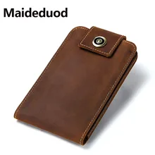 Maideduod, винтажные Мужские поясные сумки из натуральной кожи высокого качества, сумки для мобильного телефона из воловьей кожи, Мужские поясные сумки, Мужская поясная сумка