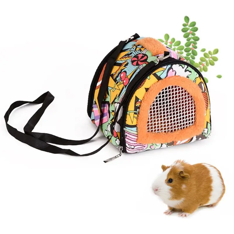 Portable Small Pet Travel Bag Hamster Carrier Breathable Outdoor