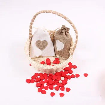

10x14.5cm White Linen Drawstring Bag Vintage Natural Burlap Gift Candy Bags Wedding Party Favor Pouch Jute Gift Jewelry Bags