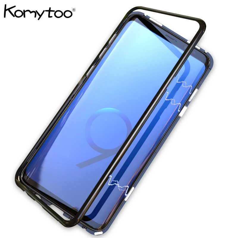 KOMYTOO для samsung S8 S9 плюс примечание 9 8 чехол Роскошные Магнитная Алюминий Металл